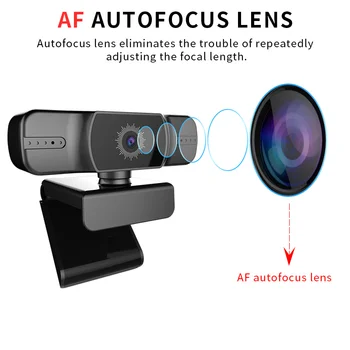 

Full HD Call Camera For PC Laptop 1080P HD Computer Camera Built-in Dual Microphone Auto Focus High-end Video