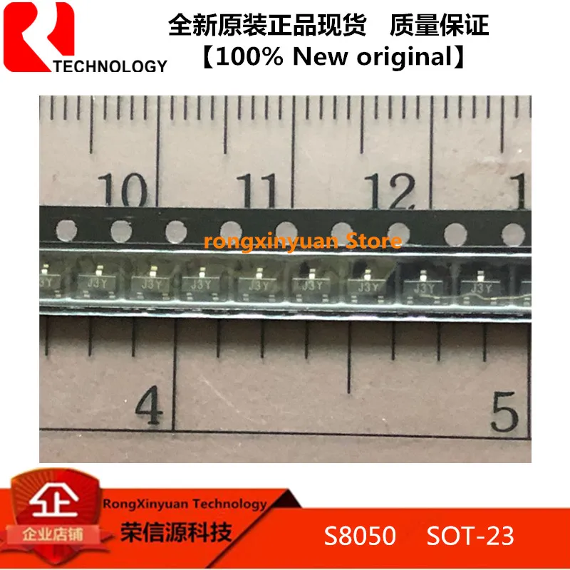 100 шт./лот S8050 8050 J3Y SOT-23 SS8050 NPN кремниевый эпитаксиальный плоский транзистор 100%