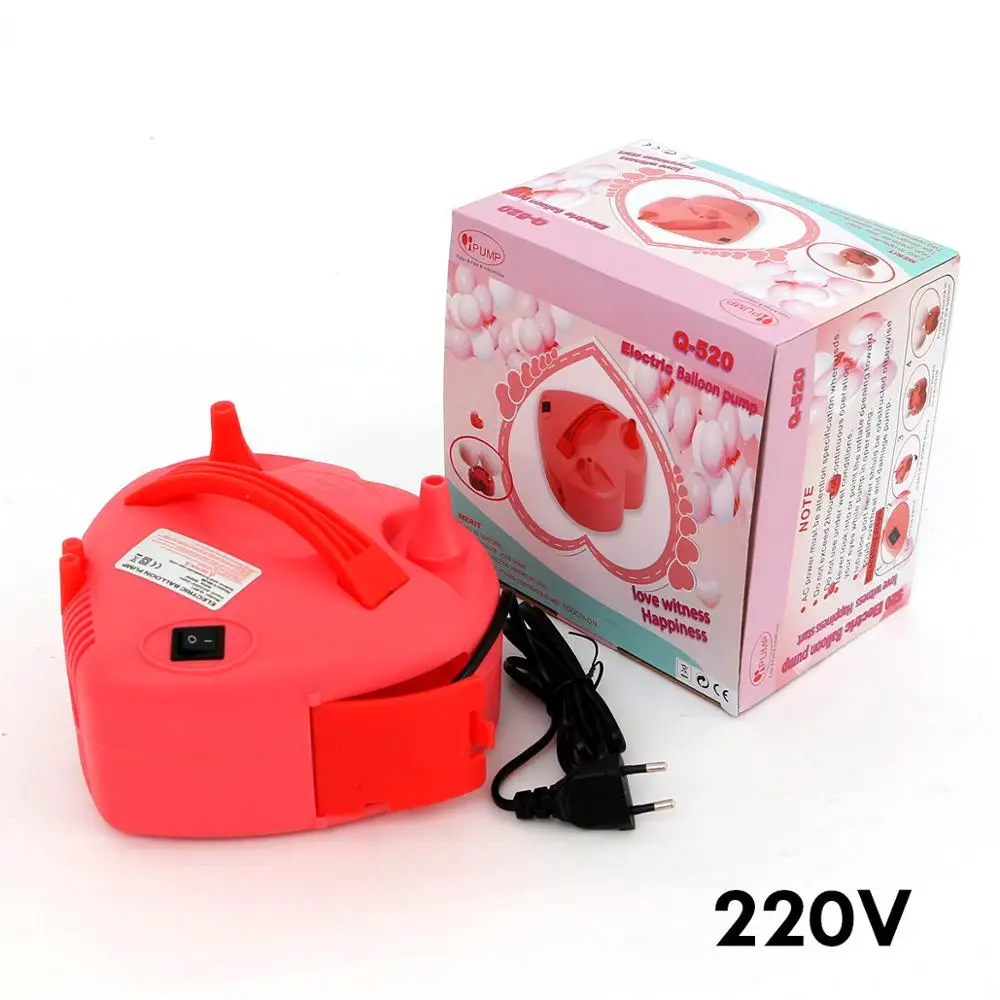220V heart pump Высокое напряжение двойное отверстие AC надувной электрический воздушный шар насос для накачивания воздушных шаров Электрический воздушный шар надувной насос портативная воздуходувка - Цвет: 220V heart pump