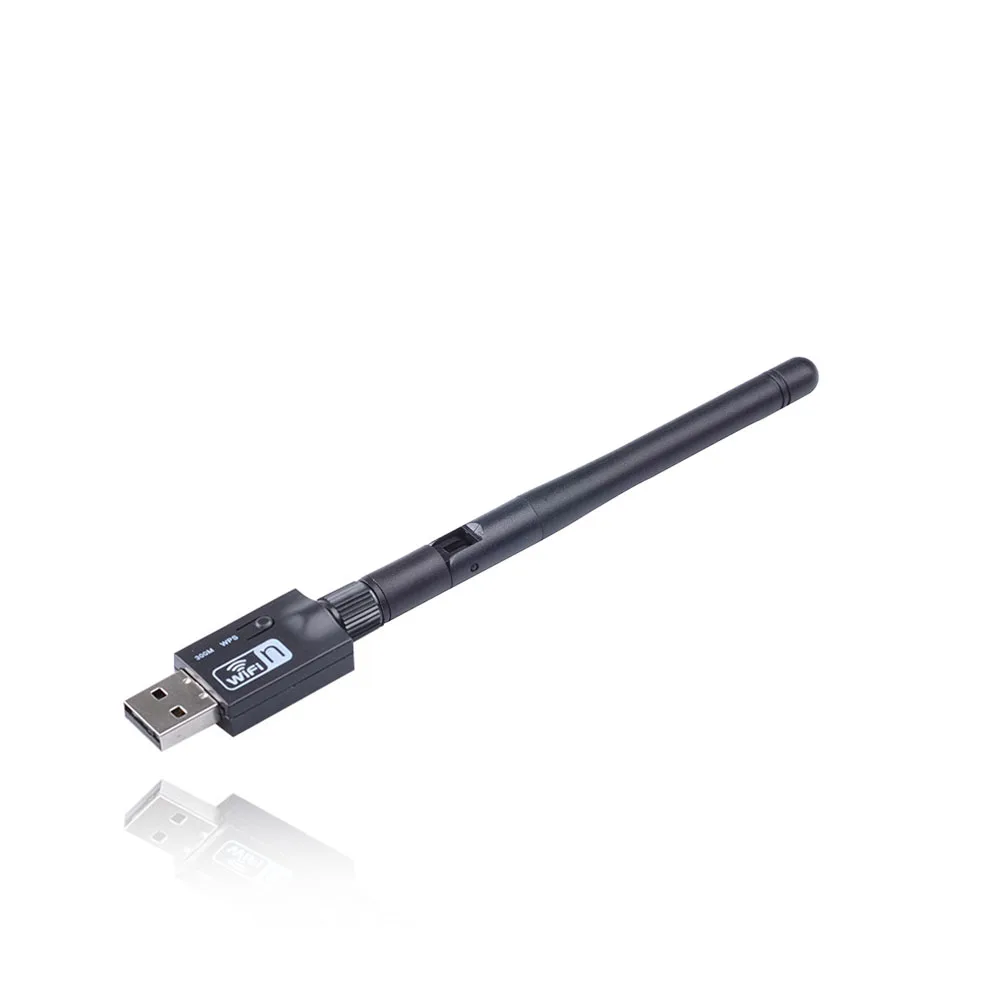 Мини Сетевая карта USB WiFi адаптер 300 Мбит/с 2dBi Wi-Fi адаптер ПК Wi Fi антенна WiFi ключ WPS 2,4G USB Ethernet WiFi приемник