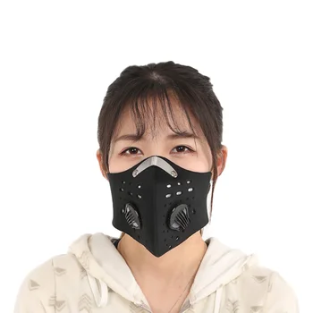

Reusable Mouth Mask filter replacement 3 layers Dustproof anti-fog anti-pollution Breathe valve pm2.5 Washable Fabric Mask