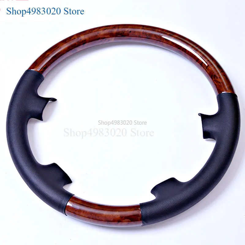 Деревянная накладка для отделки интерьера для Toyota Land Cruiser 120 Prado FJ120 2003 4 5 6 7 2009 аксессуары для стайлинга автомобилей - Color Name: steering wheel