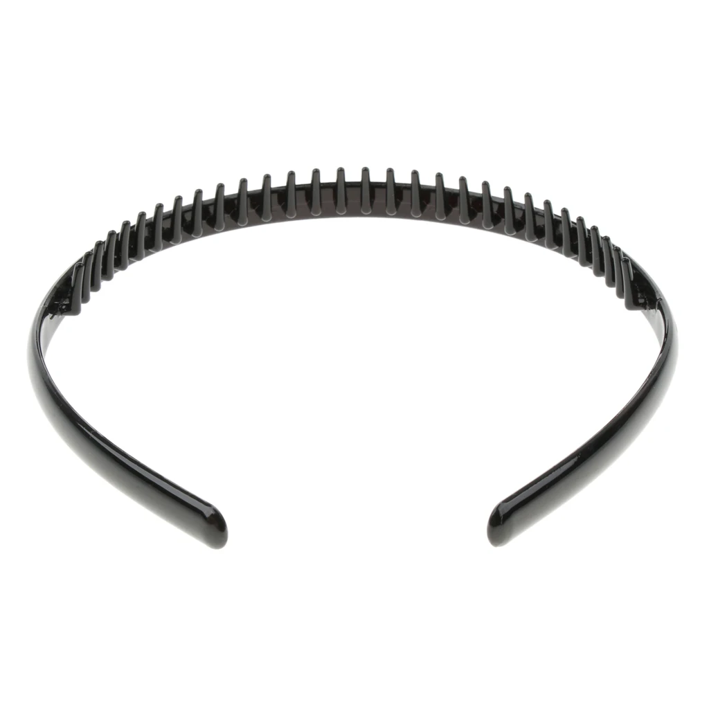 Pack of 2 Toothed Hair Band, Resin Zigzag Headband, Strong Hold Sports Alice Band Headwear