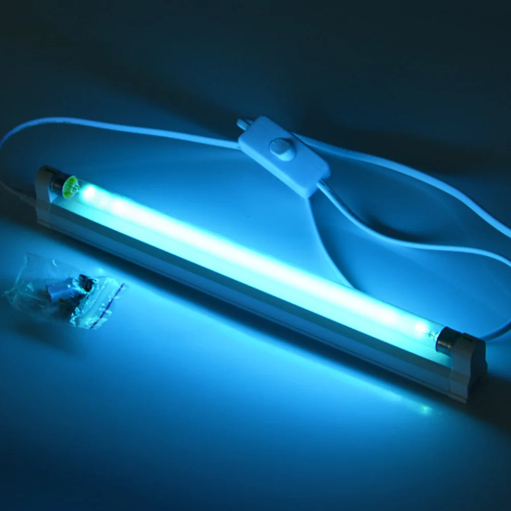 

UVC Ultraviolet Tube EU plug LED UV Lamp Germicidal Sterilizer Bulb for Sterilizer Deodor Bar Tube violet lighting T5 220V 6W 8W