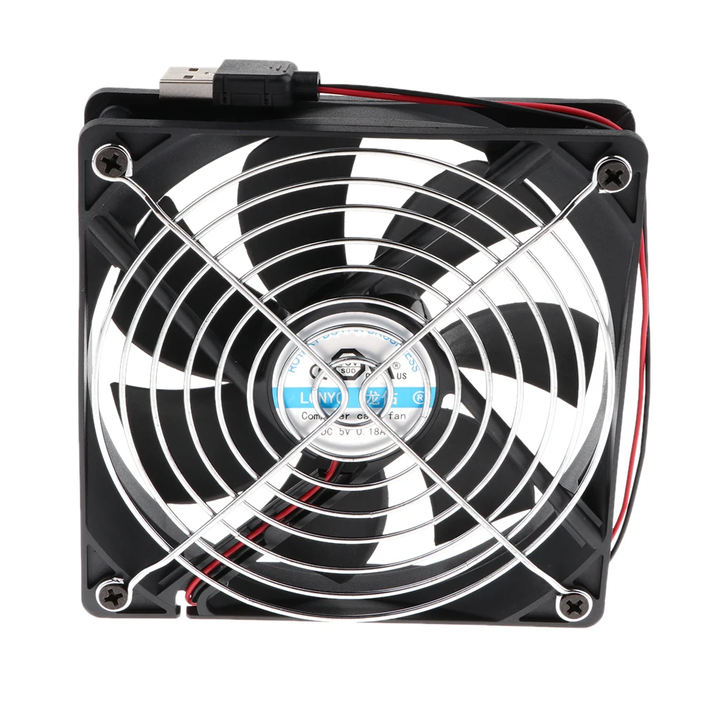 120x120mm Silent USB Fan Cooling Ventilator 5V for Playstaion/Xbox One/Mini PC/Router/DVR Radiator Fans