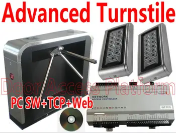 

Advanced High End Type=Model B Tripod Turnstile Gate OutDoor Code+ RFID EM Access Reader IP Network Access Controller Turnstile
