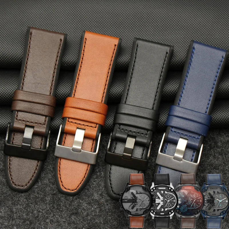28 мм ремешок для часов из натуральной телячьей кожи Diesel DZ7395 7396 7406 7314 Friday Man браслет