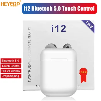 

HEYPOD Earphones Bluetooth Wireless Headphones Sport Wireless Headsets i12 TWS Earphone For Xiaomi Mi Samsung