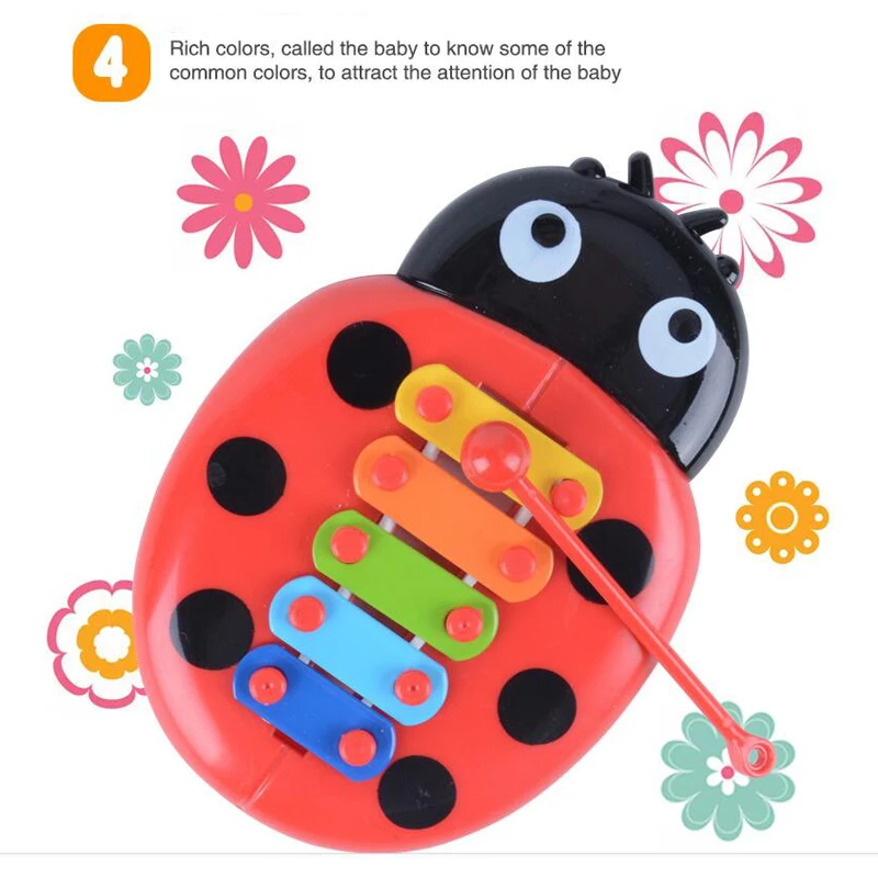 Музыкальная игрушка для маленьких мальчиков и девочек, Обучающие игрушки в форме насекомого, пластиковые Обучающие Детские игрушки, рождественский подарок