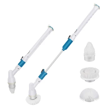 

Bathroom Turbo Scrub Cleaning Brush Electric Spin Scrubber Cordless Chargeable Microfiber Dust Mites Cleaning Tools