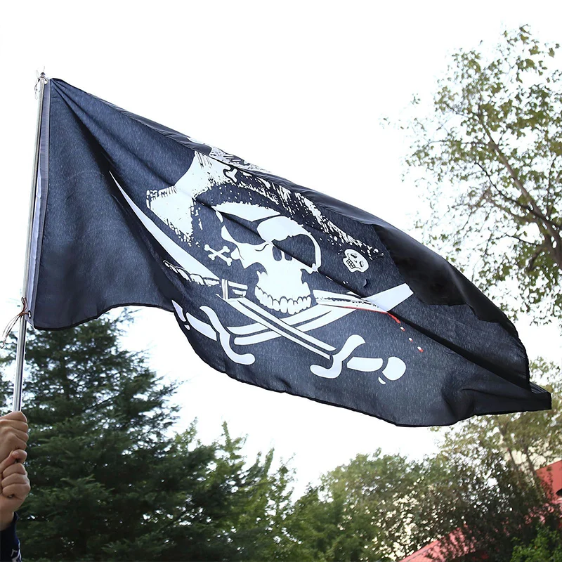 3x5FT Череп и крест Пират Веселый Роджер флаги баннер деятельности украшение дома