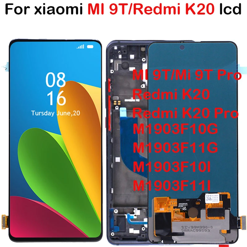 For Xiaomi Mi 9t Redmi K20 Lcd Display Touch Panel Screen Digitizer Mi9t Pro Redmi K20 Pro M1903f10g M1903f11g Pantalla Mobile Phone Lcd Screens Aliexpress