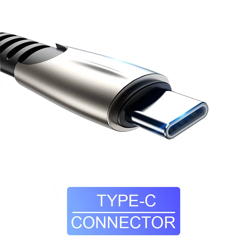 FOR TYPE-C Портативное зарядное устройство провод соединитель Android супер прочный быстрый заряд сплав 5A аксессуары для телефона зарядный кабель перезаряжаемый кабель - Цвет: FOR TYPE-C