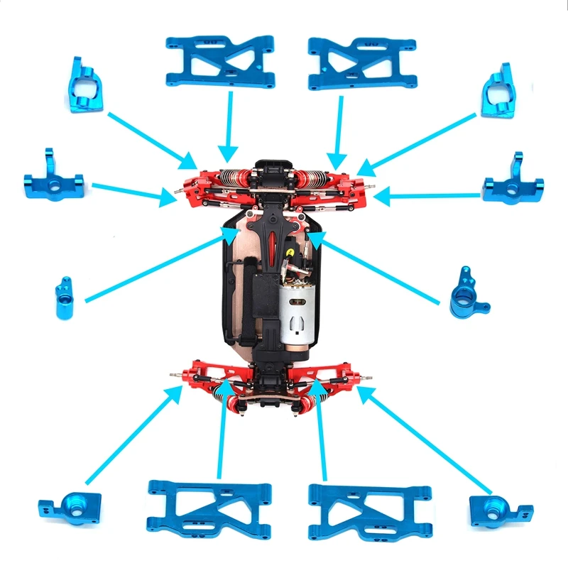 Для W Ltoys 1:14 144001 RC автомобильные металлические детали для модернизации рулевое