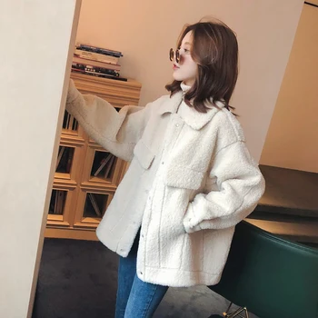 

Short Female Jacket Autumn Winter Coat Clothes 2020 Korean Vintage Fur Parka Warm Coats and Jackets Women Tops ZT4649