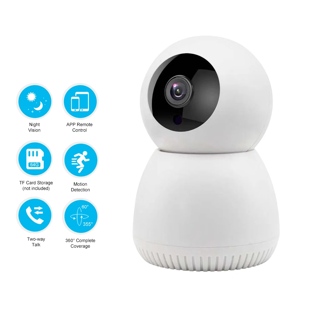 

1080P Baby Monitor Home Security IP Camera Wi-Fi Wireless Network Camera CCTV Camera Surveillance P2P IR Night Vision