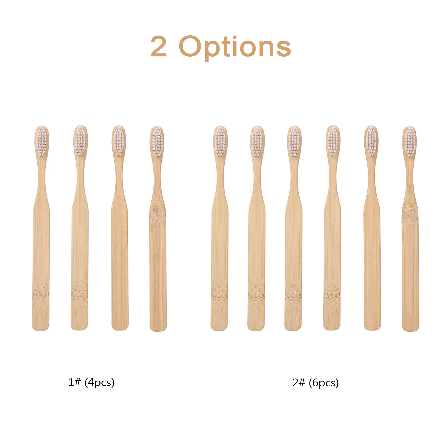 Bamboo Toothbrush with Dense Bristles Manual Toothbrushes Set for Adults Oral Care Environmental Soft Bamboo Toothbrush