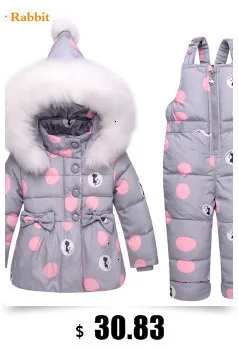 Модное зимнее Детское пальто с искусственным лисьим мехом детская одежда для мальчиков и девочек плотная теплая куртка с капюшоном, верхняя одежда, парка зимний комбинезон