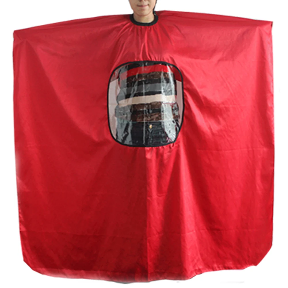 

Cutting Capes Apron Barber Salon Cloth Cover Stylish Transparent Viewing Window Haircut