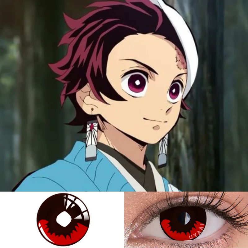 lente de contato lua superior akaza demon slayer kimetsu no yaiba