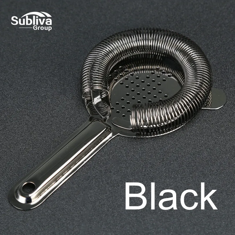 gunmetal black Профессиональный ситечко для коктейлей с перекрещенными отверстиями 304 нержавеющая сталь бармен бар шейкер для коктейлей винный лед ситечко - Цвет: gunmetal black