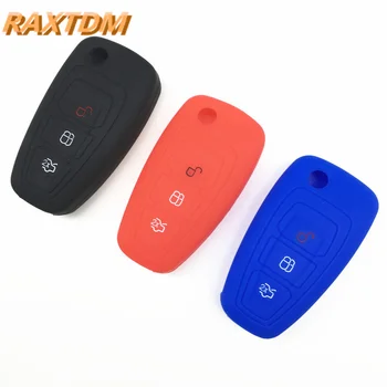 

3 buttons Silicone Car Key Case Cover for Ford Focus 3 Mondeo MK3 Kuga Fiesta Escape Ecosport 1pcs