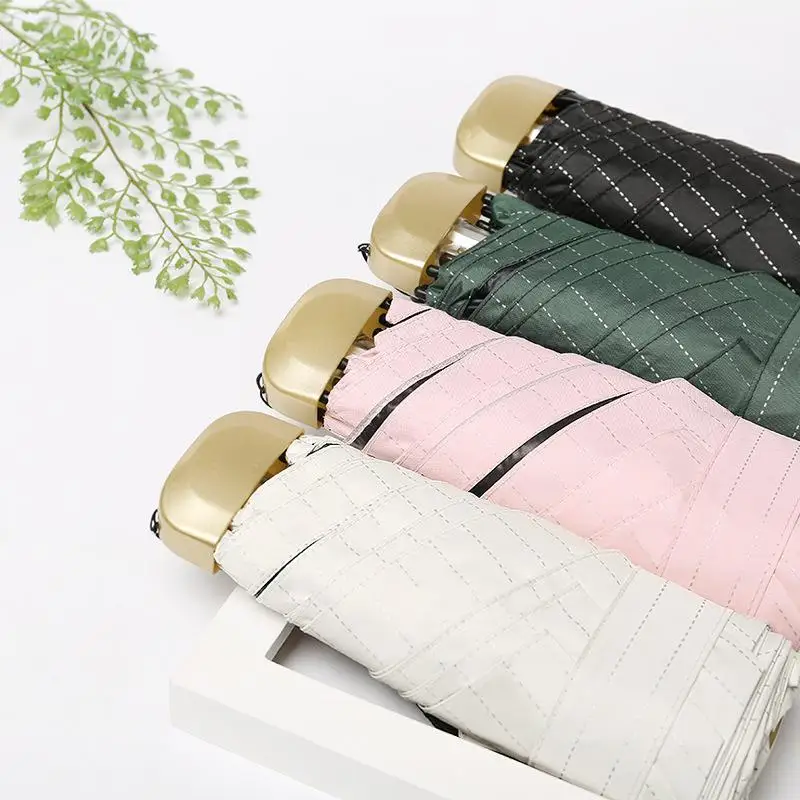 

Ultra-Thin Light Mini Umbrella Small Pocket Folding Pencil Umbrella Rain Women Umbrella For Girl Portable Sun Rain Gear Parasol