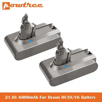 

21.6V 6000mAh Upgraded V6 Battery, Replacement Battery for Dyson DC58 DC59 DC61 DC62 DC72 DC74 SV03 SV04 SV05 SV06 SV07 SV09