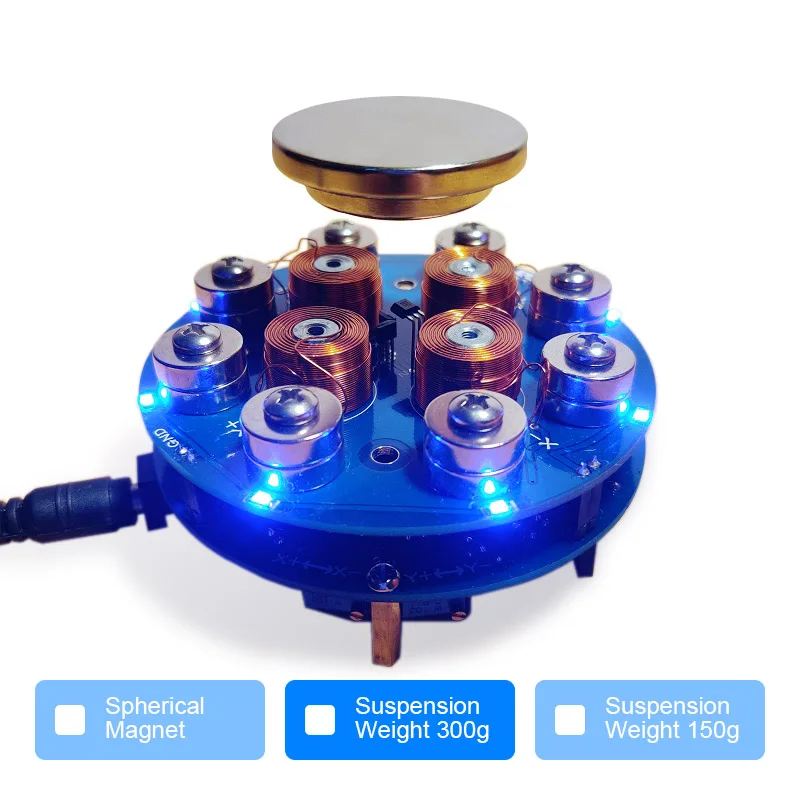 

Intelligent Magnetic Levitation Floating Display Levitator DIY Kit Magnetic Suspension Core with LED Lamp Suspension Weight 500g