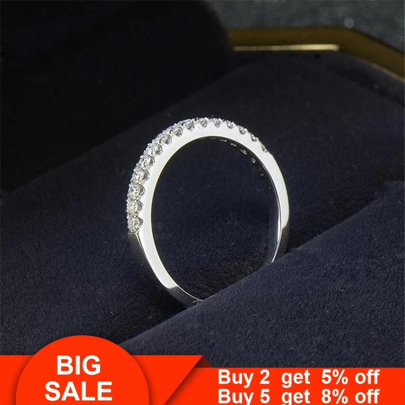 Eternity Promise Кольца для женщин Настоящее серебро 925 пробы Pave AAAAA cz Женское
