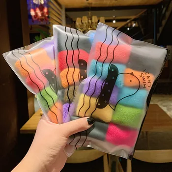 

2020 High Elasticity Solid Thick Rolled Towel Hair Rope Candy Color Rubber Band Women Ponytail Holder Ties Hair Accessories