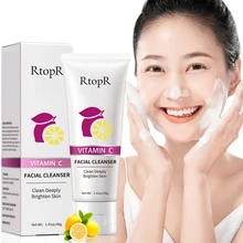 

40g Vitamin C Facial cleanser Clean Deeply Acne Oil control Pore shrinkage firming skin care Facial cleansing