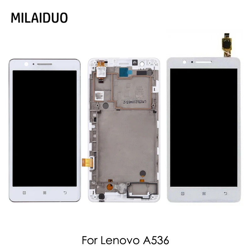 

LCD Display For Lenovo A536 Touch Screen Digitizer Assembly Replacement Black White No Frame Free Shipping 100% Tested