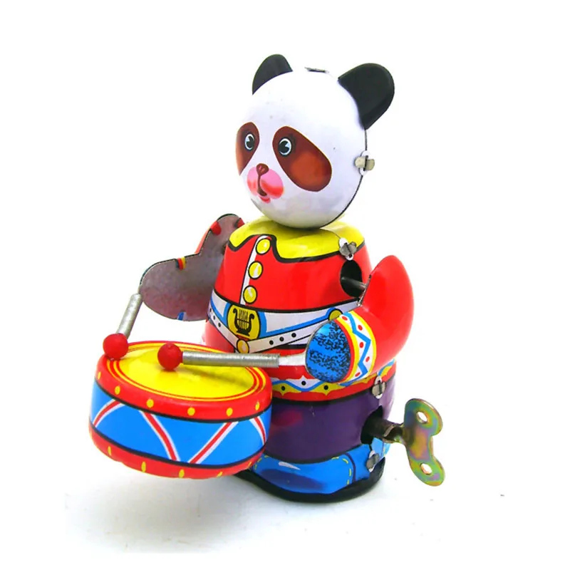 Drumming panda tin toy Clearance