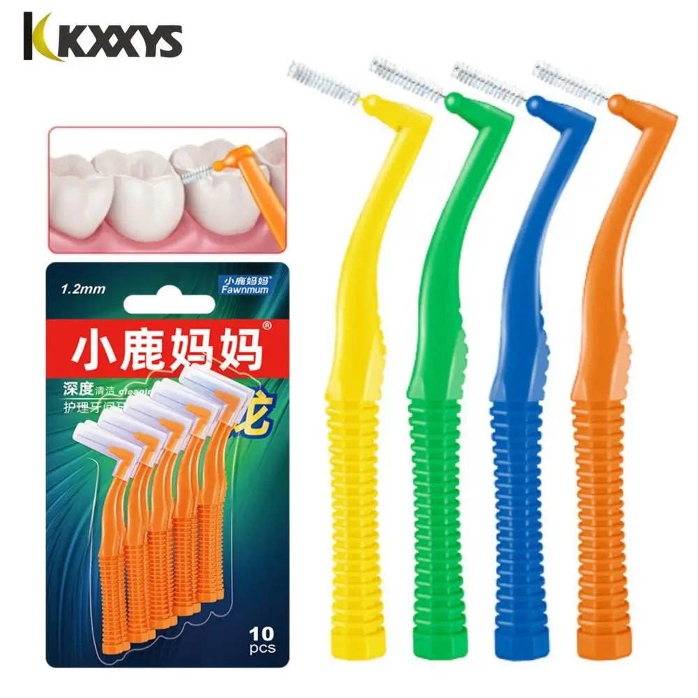 10Pcs Angle Interdental Brushes L Shaped Dental Floss Cleaner Orthodontic Teeth Brush Toothpick Oral Care Tool | Красота и здоровье