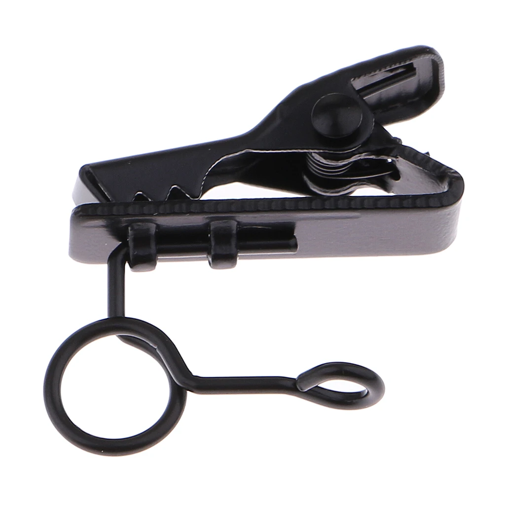 Microphone Lapel Tie Clip Holders 6mm Mic Lapel Collar Clips Microphone Accessories for Stage Shows Speeches Lectures 1Pcs