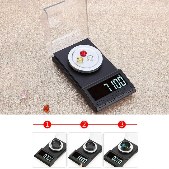 Milligram Scale with USB Supply, NEWACALOX Reloading Scale 100 x 0.001g,  High Precision Portable Multifunction Lab Powder Scales with Calibration  Tare