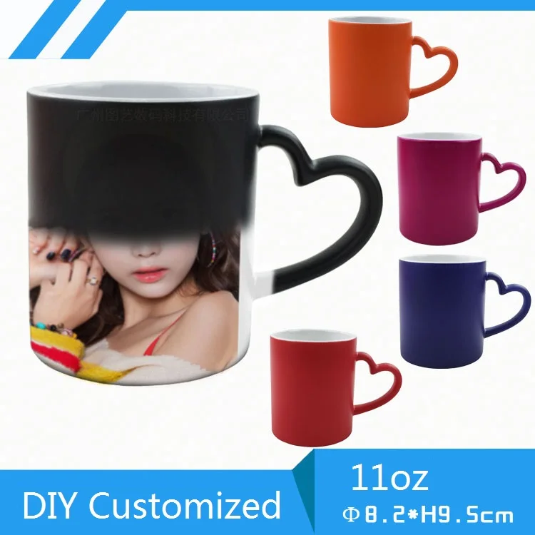 Diy Customized Magic Mug Hot Water Change Color Ceramic Cup Print Logo  Photo Picture Birthday Creative Present Gift Box Package - Mugs - AliExpress