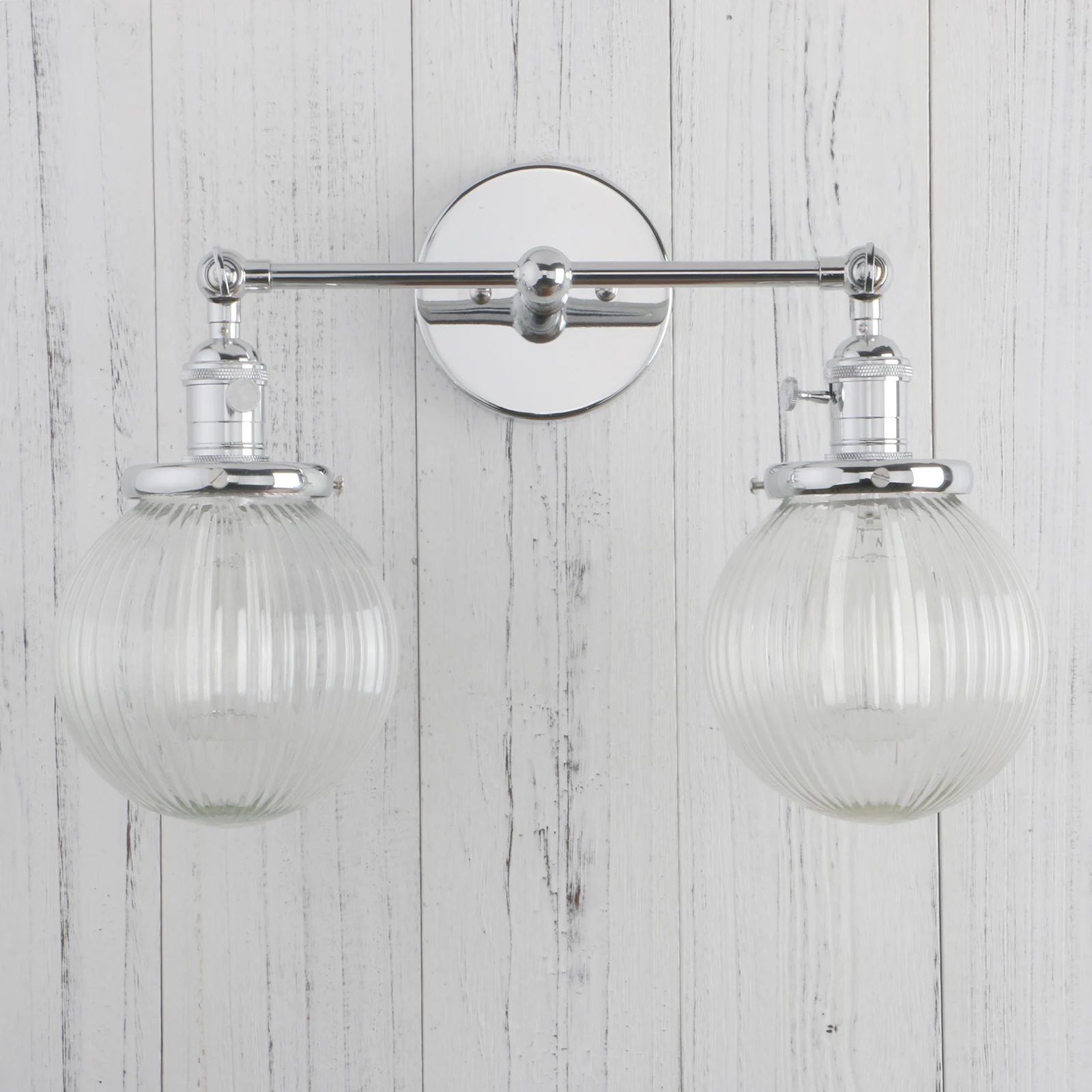 the range wall lights Permo Vintage  with Globe Glass Shade 2 Lights Wall Sconces Double Head Wall Lights with Switch Retro Style Rustic Wall Lamps wall lamps