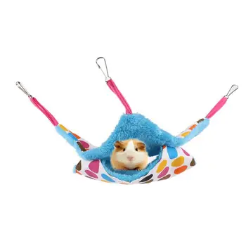 

Winter Warm Plush Soft Pet Hammock Double-layer Hanging Nest Sleeping Bed Small Pets Hamster Squirrel Chinchilla House