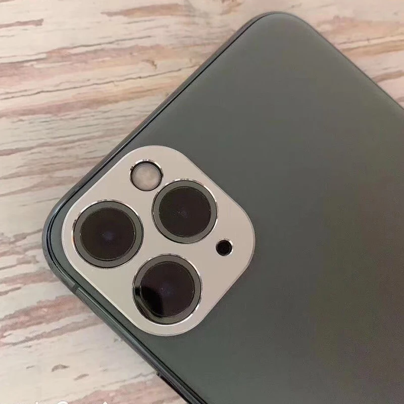 Для iPhone 11 Pro 11Pro 3D полная задняя камера защитная пленка для экрана из закаленного стекла Алюминиевый металлический чехол для объектива