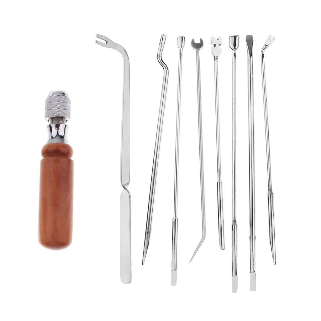 9 Pieces of Set Professional Piano Tuning Tool Kit Piano Maintenance Parts