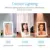 AEVO Makeup Mirror with Light 72-LED Lighting Touch Screen 10X Vanity Mirror Desktop Cosmetic Make Up Mirror Lady Girls Gifts