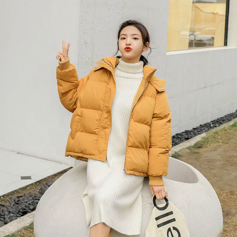 

Chapter Ronon down Coat Women's 2019 Autumn And Winter New Style Korean-style Short Loose Thick Cotton Coat down Feather Cotton