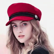 Winter Baseball Cap Women French Style Wool Baker's Boy Hat Cap Cool Hats Womens Baseball Hats Black Visor Hat 2020 Casquette