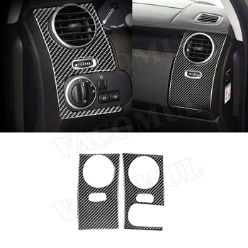 

Carbon Fiber Car Central Control AC Outlet Air Vent Trim Frame Cover Stickers For Land Rover Discovery 4 LR4 2010-2016