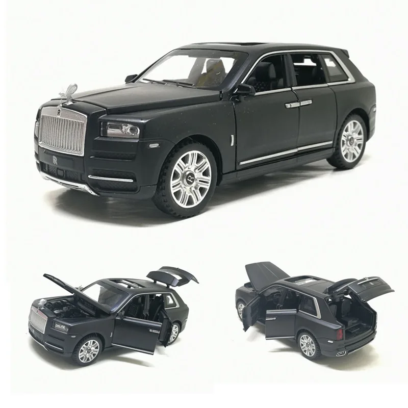 

Boxed Rouse Lace Cullinan Alloy Car Model off-Road Vehicle Sound And Light Warrior 7 Open SUV Toy Car Model Car
