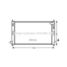 Радиатор Mitsubishi Outlander 2.0 / Peugeot 4007 2.2hdi M/T 07- Ava Mt2201 Ava арт. MT2201
