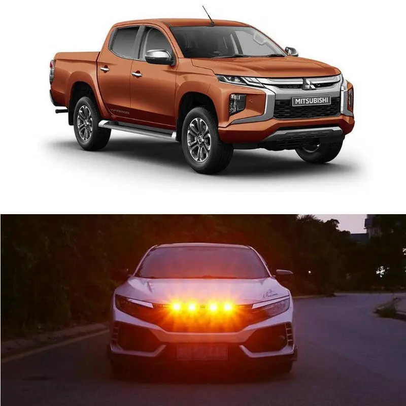Accessori Auto Lampada Luce Griglia Per Mitsubishi L200 Tesla Cybertruck Rivian R1T Maxus T70 Ram 1500 2500 3500 Honda Ridgeline