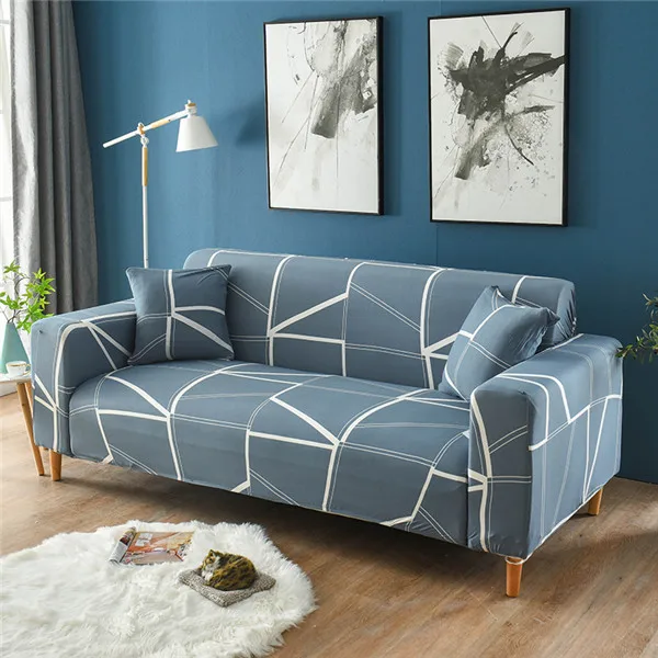 Геометрическая Печать стрейч чехлы для диванов обтягивает Обёрточная бумага все включено секционные 1/2/3/4 местный крышка чехлов для Гостиная - Цвет: Color 9